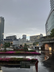 雨上がりの桜木町駅