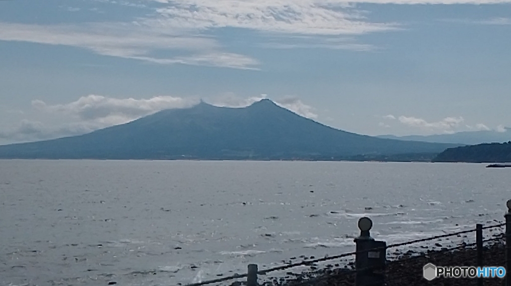 海に突き出る 道南 駒ケ岳