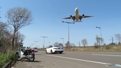 千歳空港脇の国道３６号線