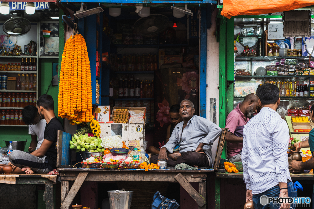 インド、コルカタの一コマ