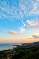 H-2A 30号機のロケット雲
