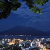 月夜の桜島