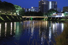 川面に揺れる街の灯