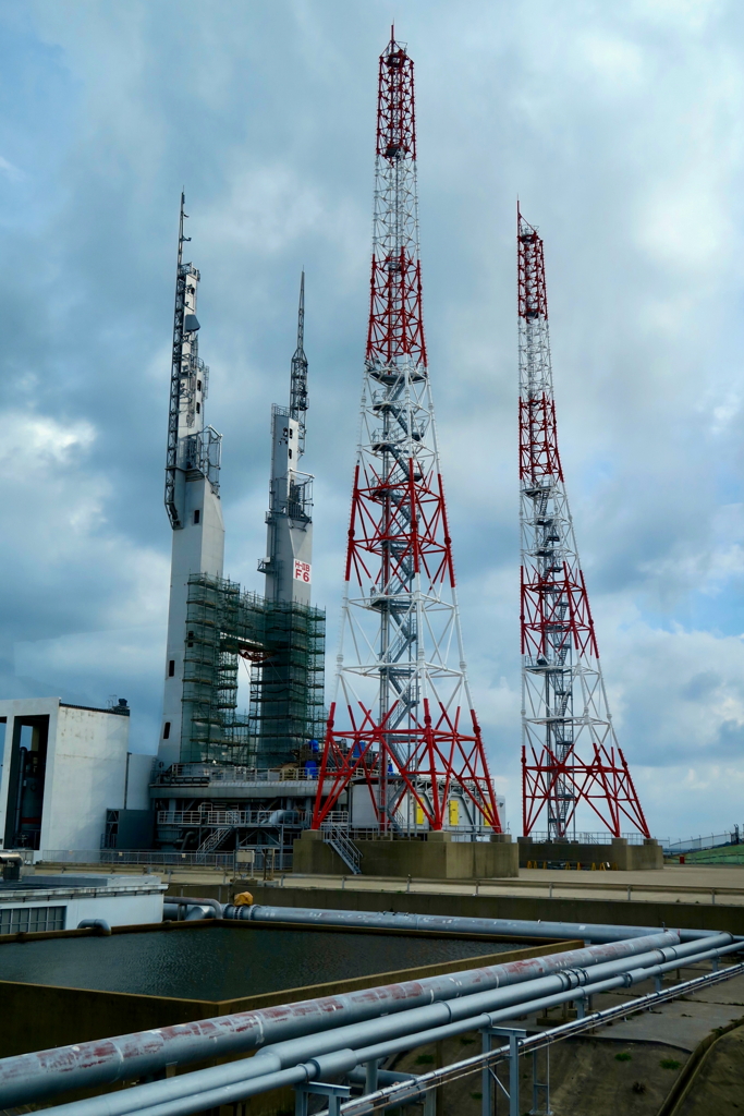 ロケット発射場の避雷針