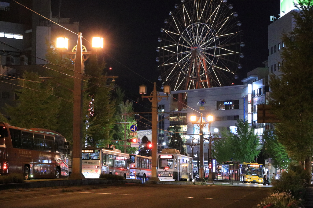 夜の帳と観覧車