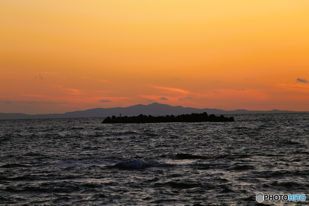 夕暮れの礼文島