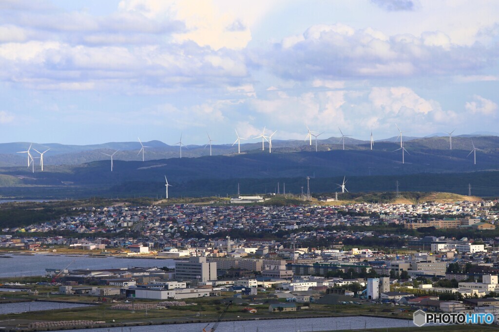 風力発電の丘