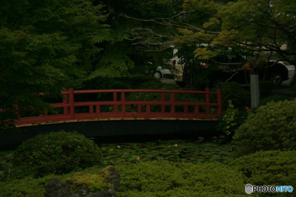 池と赤橋