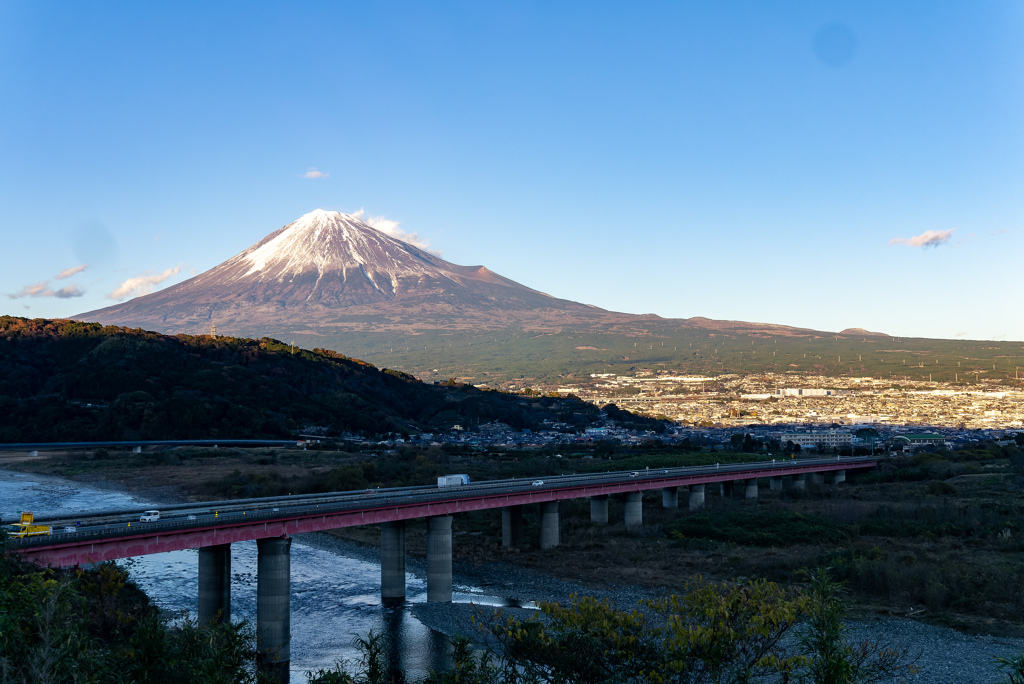 富士川SAからの富士山
