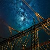送電線と星たち