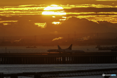 日の出と離陸6