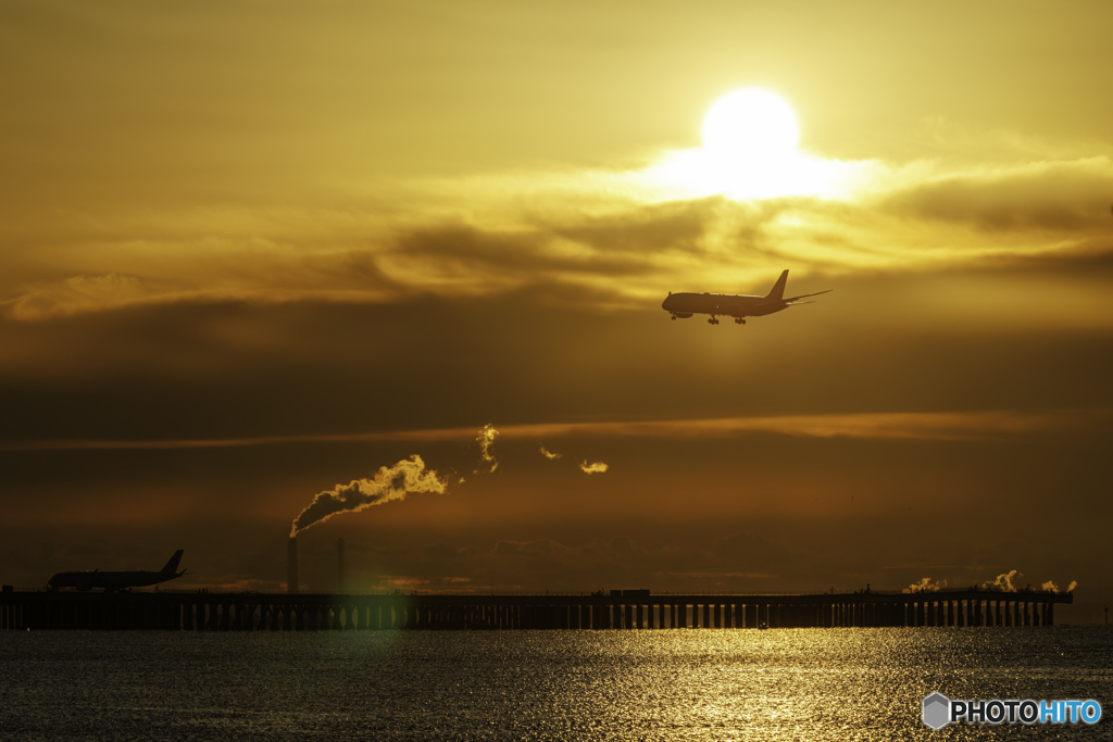 日の出後の着陸5