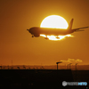 日の出と着陸1
