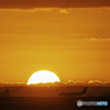日の出と離陸1
