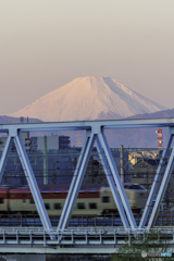 朝焼けの富士山とサンライズ