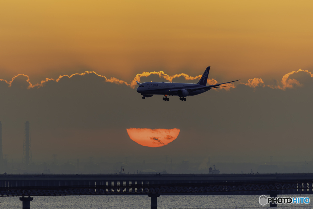 日の出後の着陸6
