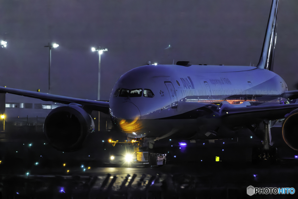 早朝の羽田空港