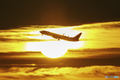 日の出と離陸13