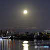 多摩川に現れた「月の道」