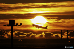 日の出と離陸11