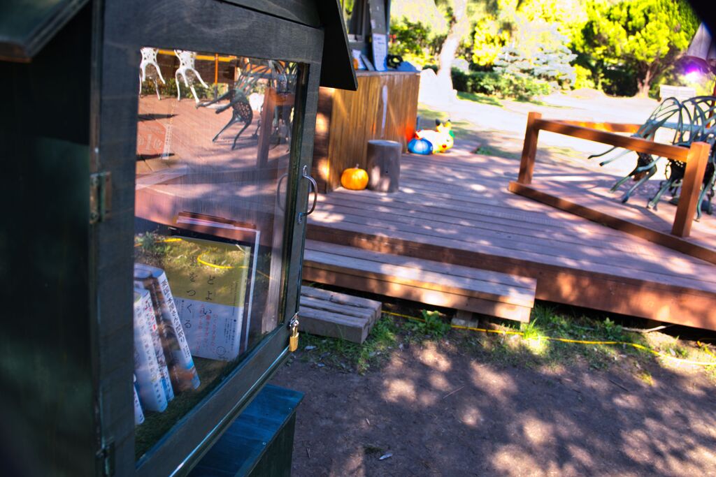 公園の小さな図書館