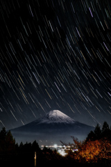 動かない山、流れ続ける夜