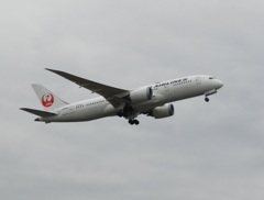 JAL B787-8 福岡空港離陸