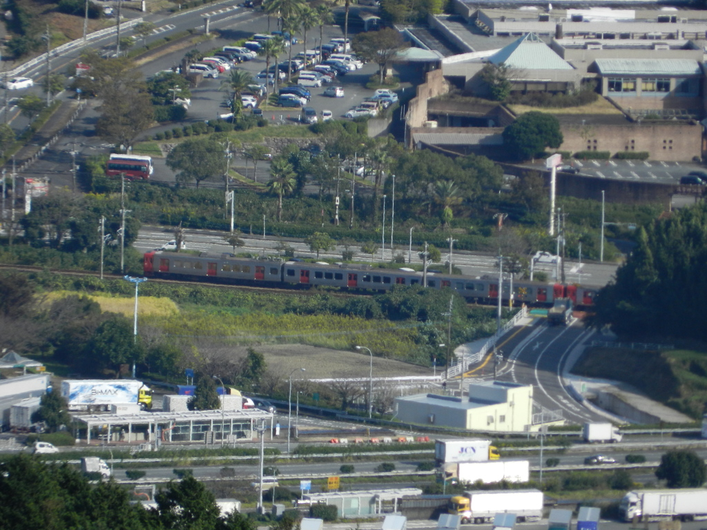 佐賀県基山山頂からの鹿児島本線