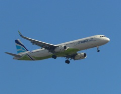 AIR BUSAN A321 福岡空港ランディング