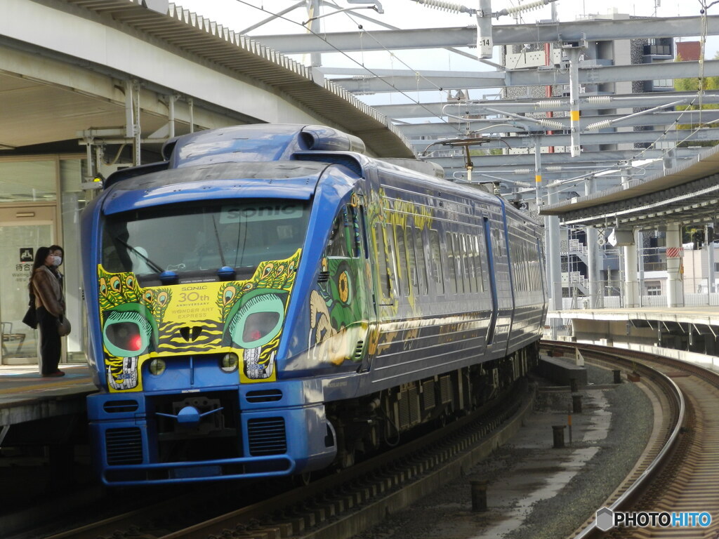 883系ソニック　W@NDER ART EXPRESSラッピング