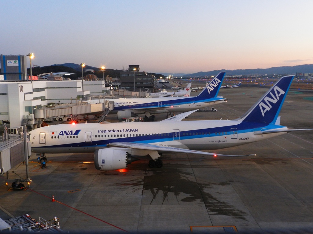 夕暮れの福岡空港　⑧