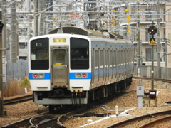 415系1500番台の通過