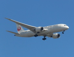 JAL B787-8 福岡空港ランディング