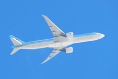 佐賀基山山頂より見えるKOREAN AIR　B777