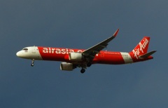 AIRASIA　A321　福岡空港ランディング