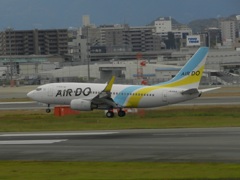 AIR DO  B737-700　福岡空港ランディング