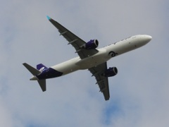 福岡空港香港エクスプレス　A321の離陸　1