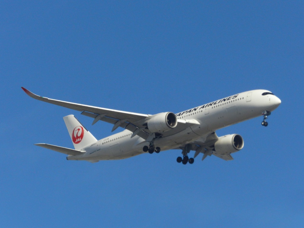 JAL A350 福岡空港ランディング
