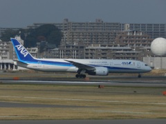 ANA B787-9 福岡空港ランディング  2