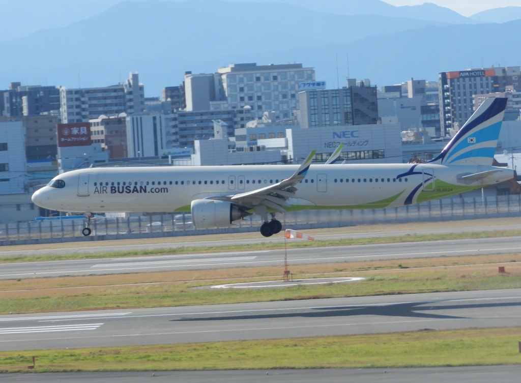 エアプさん　A321　福岡空港ランディング