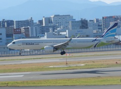 エアプさん　A321　福岡空港ランディング
