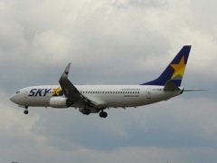 スカイマーク 福岡空港ランディング