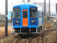 甘木鉄道レールバスの基山駅発車