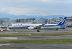 ANA B787-9　福岡空港ランディング