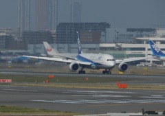 ANA B787-9 福岡空港ランディング  1