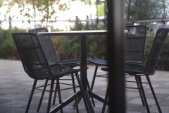 スタバの外は寒い