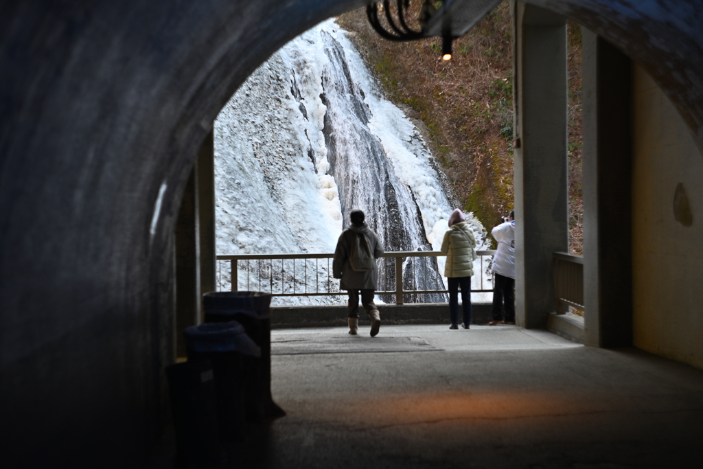 後から来る人も歓声をあげる