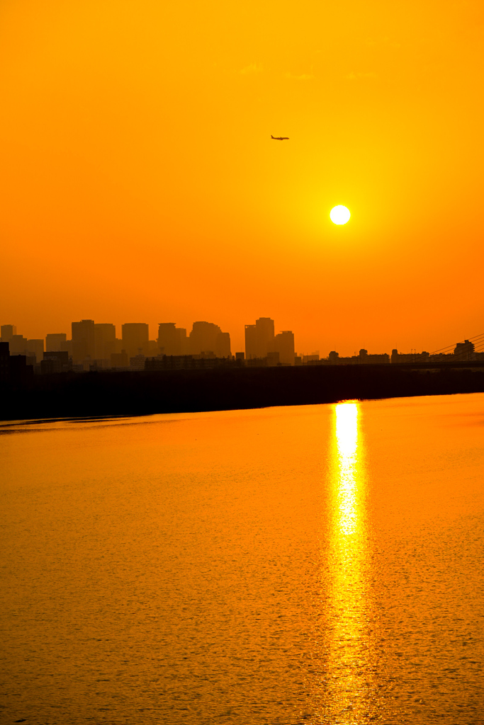 大阪の夕焼け