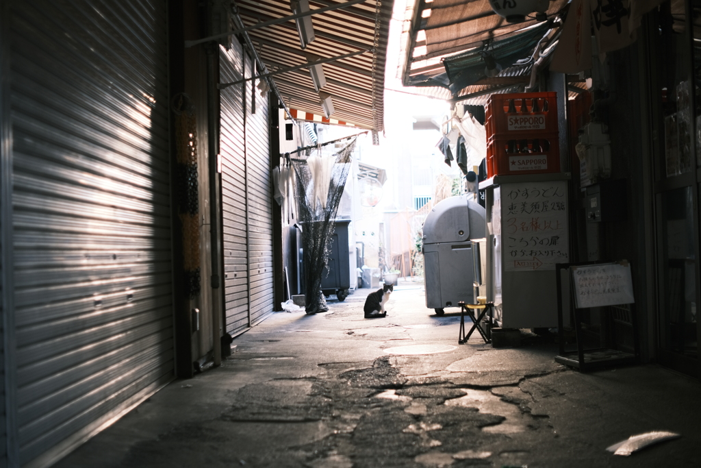 通天閣の近くにて