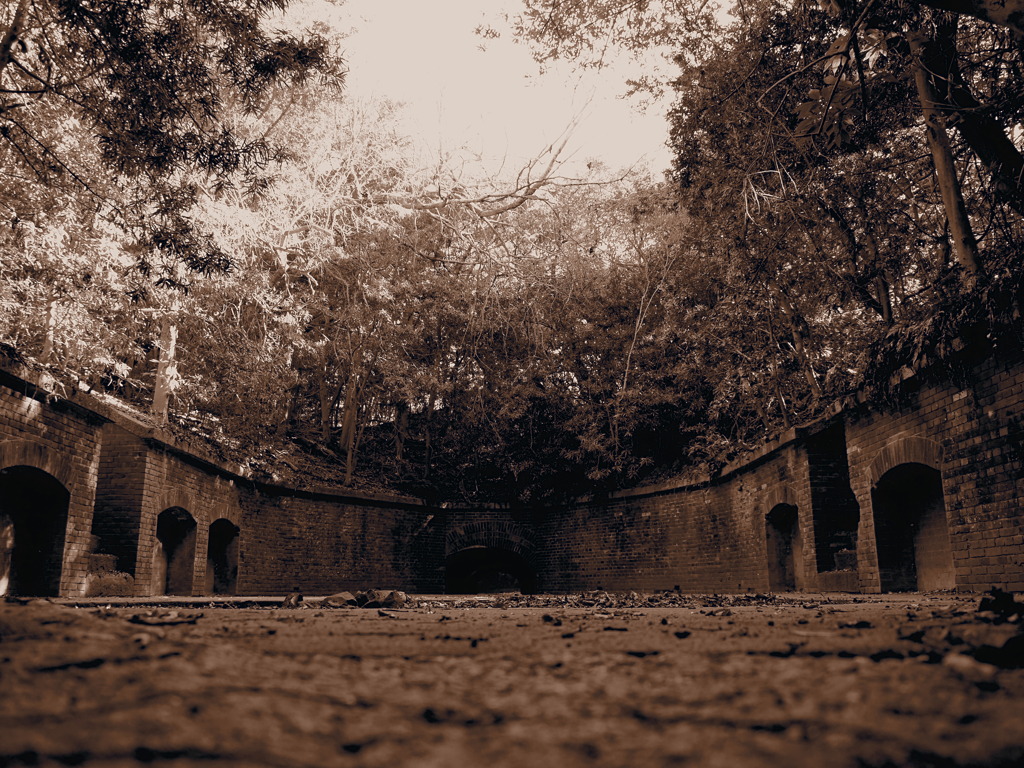 廃墟の世界、セピアに載せて